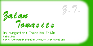 zalan tomasits business card