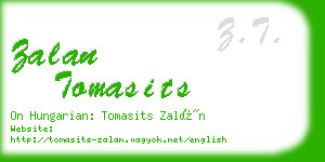 zalan tomasits business card